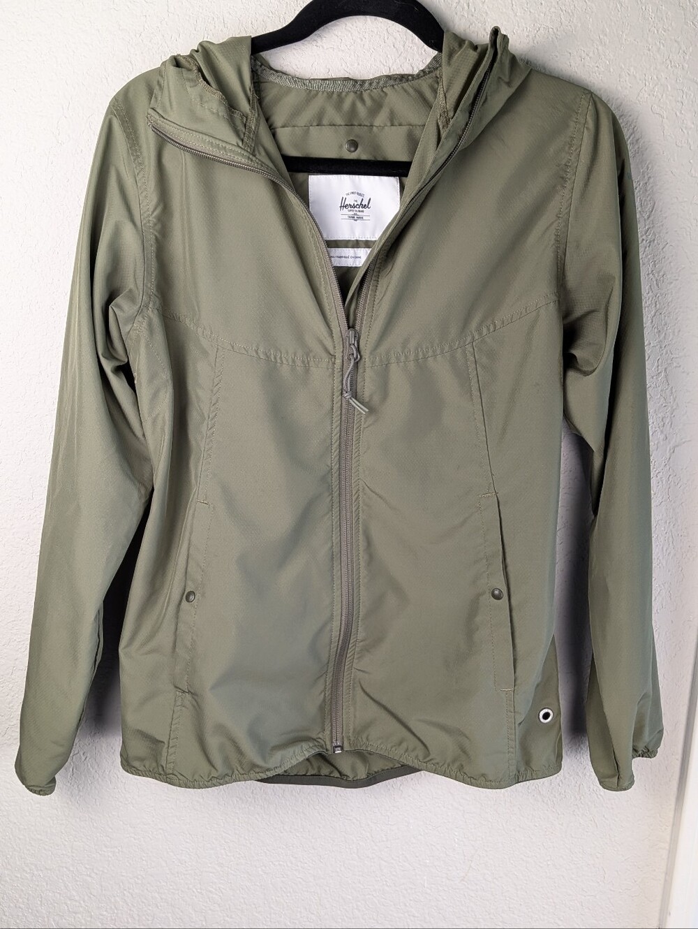 Herschel Supply Co Voyage Wind Jacket S Olive Green Lightweight Compact Gear